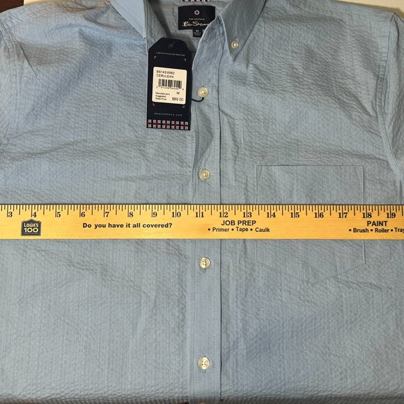 Ben Sherman NWT Mens Button Down Collar Shirt Medium Blue - Picture 7 of 9